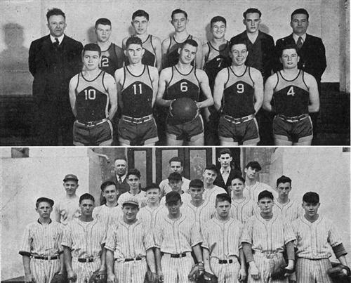 1942 Boys Basketball Baseball teams 