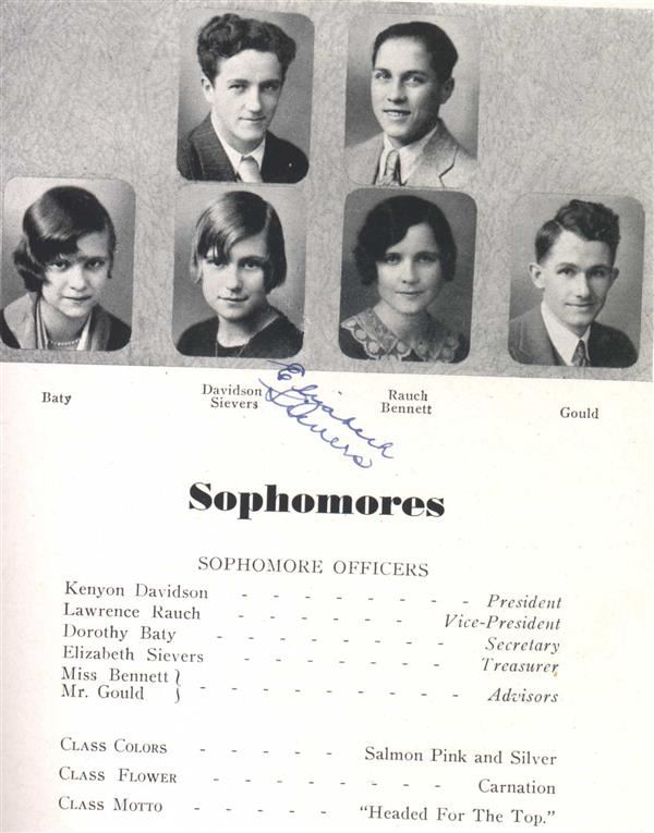 1930 Sophomore class council 