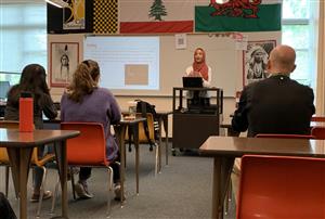 Students learn about Islam and Islamophobia during a work session on May 24. 