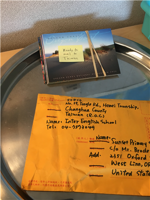 Postcards coming from and going to Taiwan 