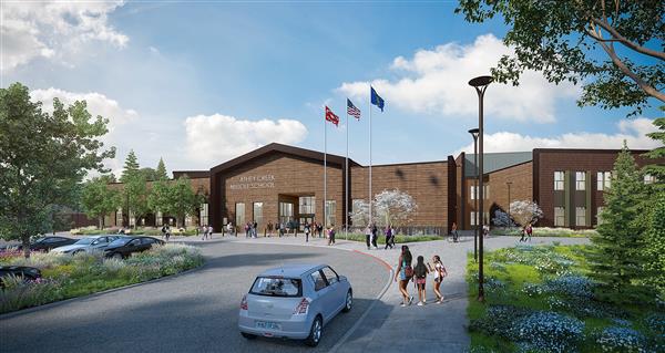 Front view rendering