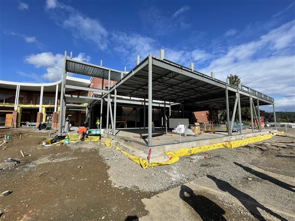 Construction at new entry