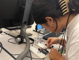 Focusing on the circuit board