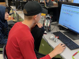 Checking the coding for the robot